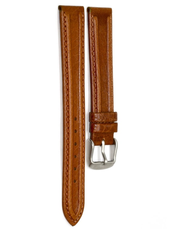 16MM XL BROWN DISTRESSED TUNNELED LEATHER WATCH BAND SWISS ARMY WENGER