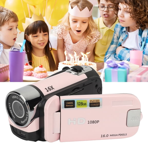 16MP Digital Camera D90 1080P 16MP Digital Camera Rotatable Screen Camcorder 16X Zoom HD Video Recorder with Fill Light for Various Environments Day or Night
