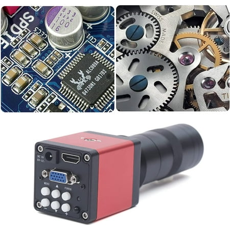 16MP HDMI 1080P 60FPS HD USB Digital Industry Video Inspection Microscope Camera Set Camera Recorder 0.5X C Mount Eyepiece Lens for Soldering Repa