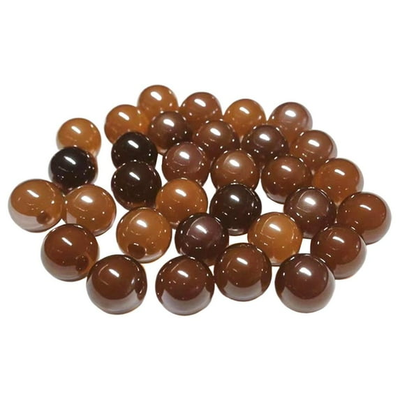 16Mm Amber Color 50 Pieces (H) $16Mm Glass Marbles Nostalgic Toys Glass Beads Checkers Game Two Yuan Store Glass Loose Beads
