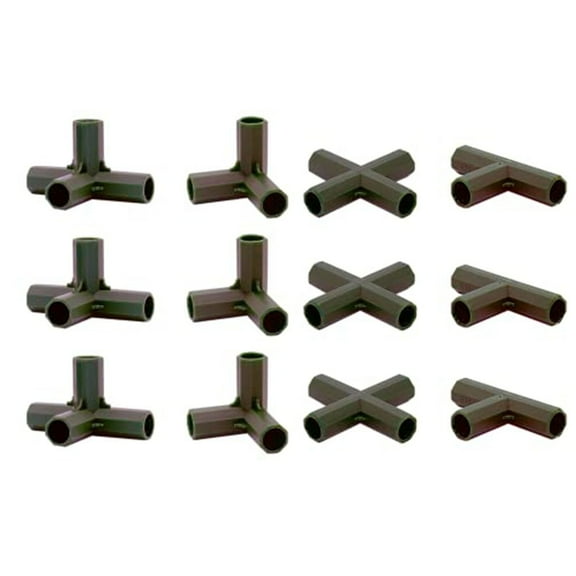 16Mm Inner Diameter Connectors 12Pcs For Greenhouse Frame Construction
