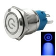 16mm Metal Push Button Switch with Power LED 12-24V latching Button ...