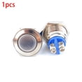 thumbnail image 1 of 16Mm Screw Foot Waterproof Metal Push Button Switch Self-Reset Power Switch Flat Head, 1 of 7