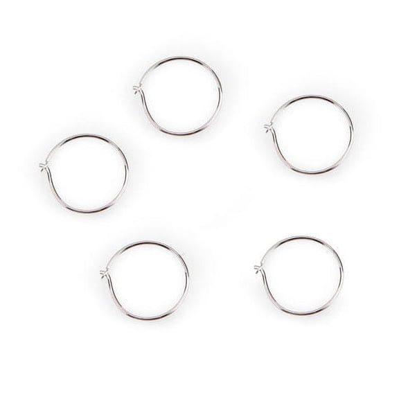 16Mm Wire Hoops Sterln Plate 6Pcpkg