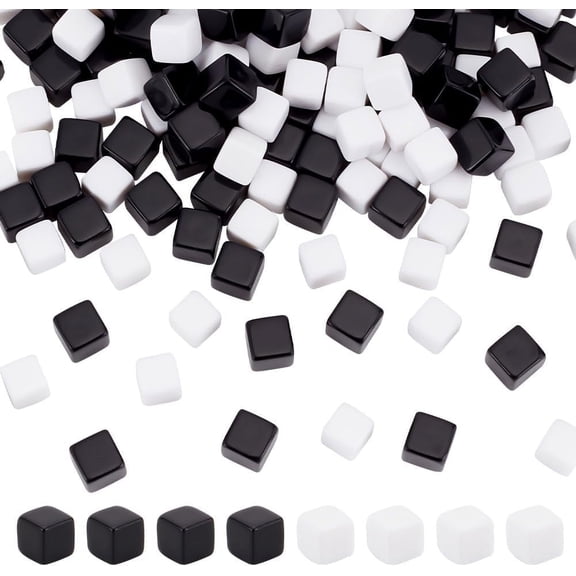 16OPcs 2 Colors Opaque Acrylic Beads Cube No Hole Mixed Color 7.5x7.5x7.5mm 80pcs/color for DIY