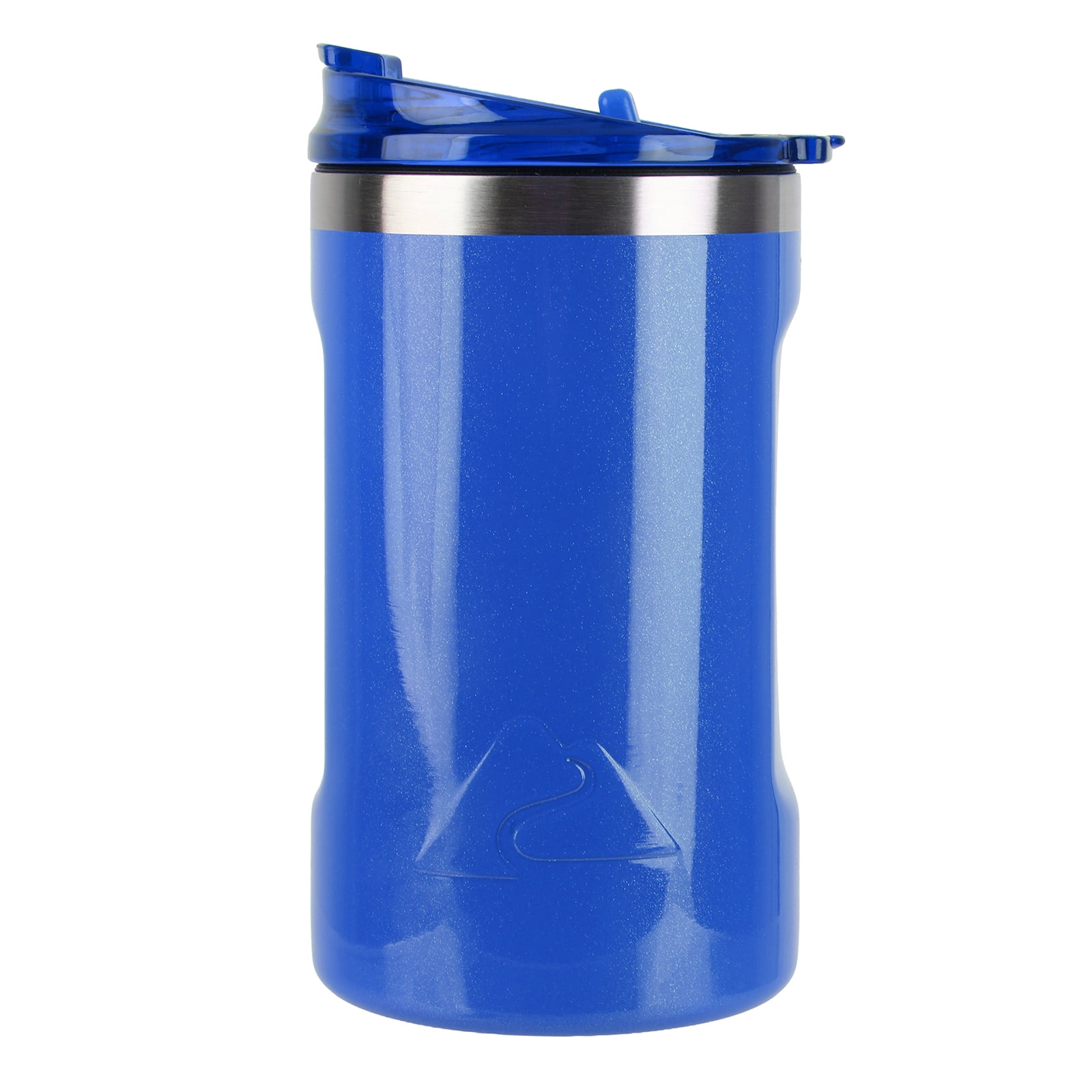 Ozark Trail 16oz Ceramic Lined Stainless Steel Can Tumbler with 2-in-1 Lid,Patriotic blue
