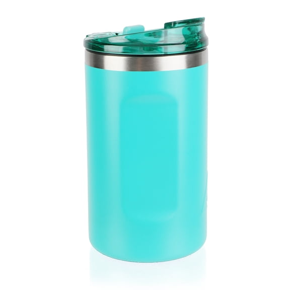 Ozark Trail 16oz Vacuum-Insulated Stainless Steel CAN Tumbler,Teal and Coral
