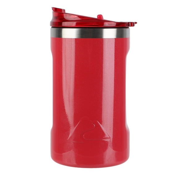 Ozark Trail 16oz Ceramic Lined Stainless Steel Can Tumbler with 2-in-1 Lid,Patriotic Red