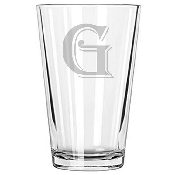 16OZ MONOGRAM BEER GLASS G