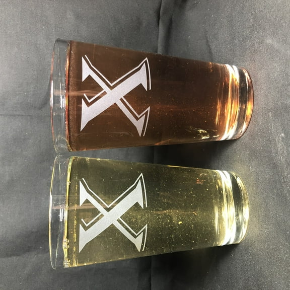 16OZ MONOGRAM BEER GLASS X SET OF 2