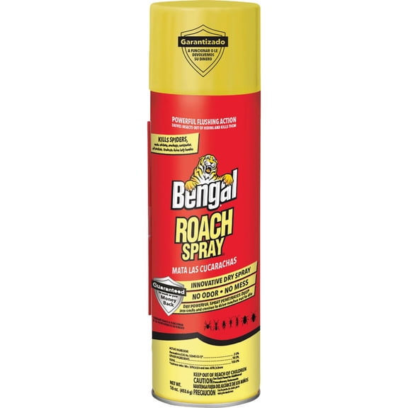 6-pack Bengal Roach Spray Insecticide - Cockroach Killer - 6 Pack, 16 oz — Residential Use, Standard Application