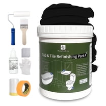 16Oz Black Ceramic tub and tile Paint Refinishing Kit Bathtub Bathroom wall Paint