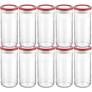 CSBD 16 oz Clear Glass Water Bottle with Lids, 6 Pack, Kombucha, Juice,  Cold Brew, Jam