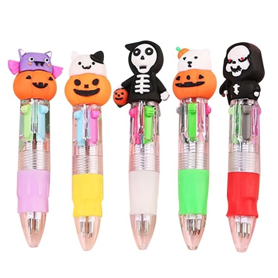 16PC Halloween Mini Multicolor Pens, 4 In 1 Retractable Pen, Pumpkin Ghost Ballpoint Pen, Halloween Retractable Cute Pen, Party Favor Pen, Kawaii Multi Ink Pen, Writing Supplies, Birthday Gifts