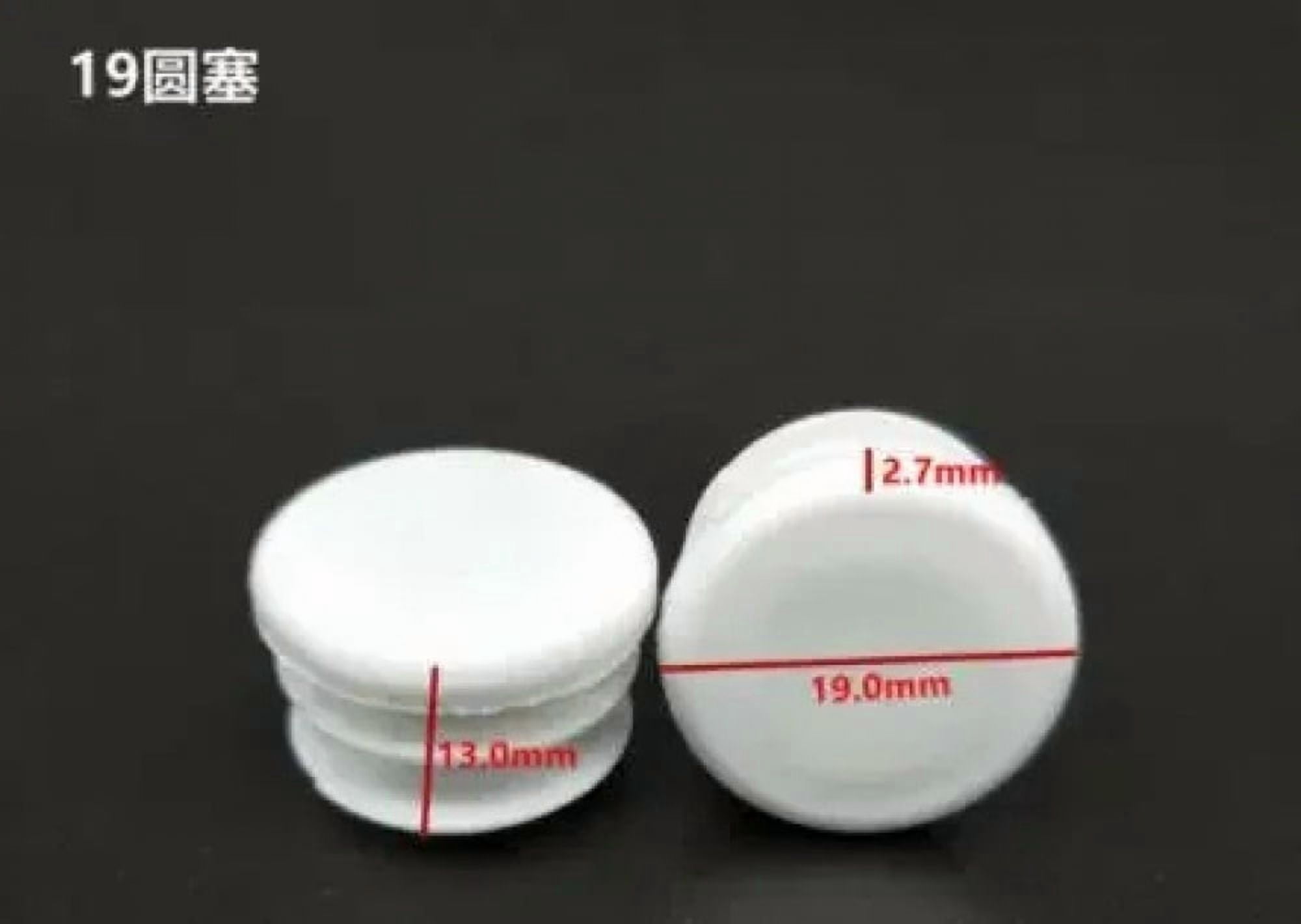 16PC Plastic White pipe plug Square Rectangle Blanking End Caps Tube ...