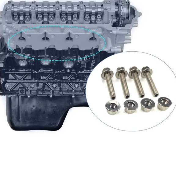 16PC Stainless Steel Exhaust Manifold Stud Nuts Kit For Ford Mustang Explorer 4.6 5.4 Exhaust Manifold Studs & Nuts Kit