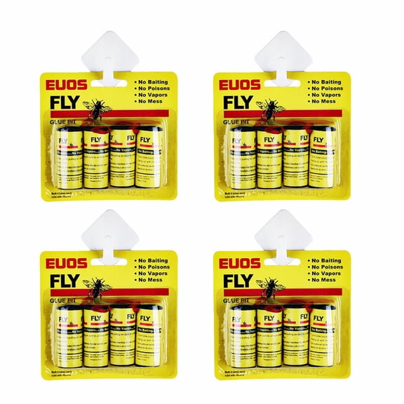 16PC Sticky Fly Catchers Yellow Glue Insect Traps Strip for Indoor Greenhouse Home Kitchen Garage Pest Control for Flies Mosquitoes Moths Gnats Crawling Insects