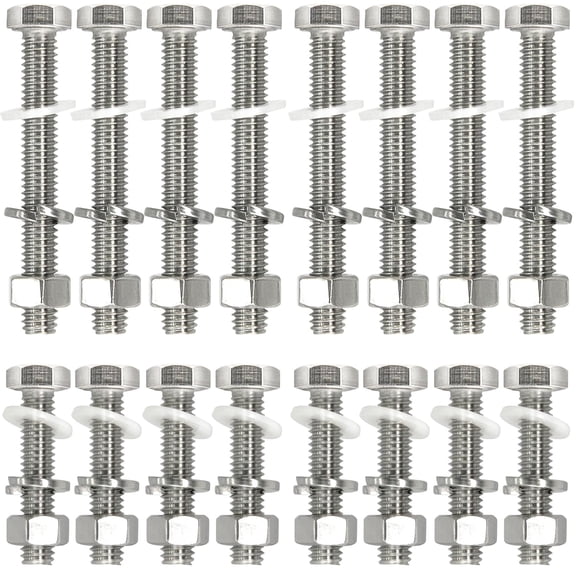 16PCS 304 Stainless Steel Post Attachment Kit,Sign Mounting Hardware,Sign Post Mounting Bolts and Nuts,Sign Post Mounting Hardware for U Channel Post, Silver