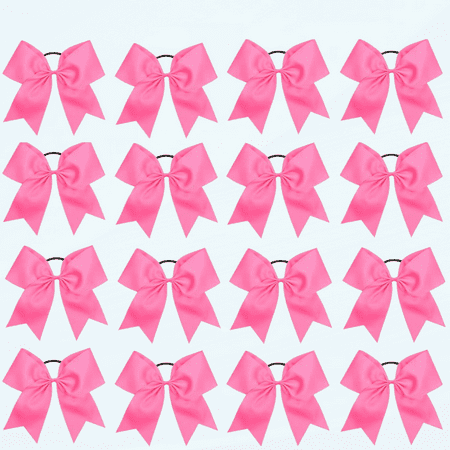 16PCS 8" Large Glitter Cheer Bows