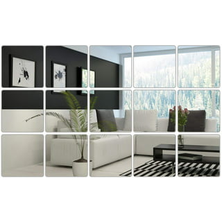 BSHAPPLUS® 19.7x39.3 Flexible Mirror Sheets, Mirror Wall Stickers,Self  Adhesive Mirror Tiles Home Bathroom Bedroom Decor 