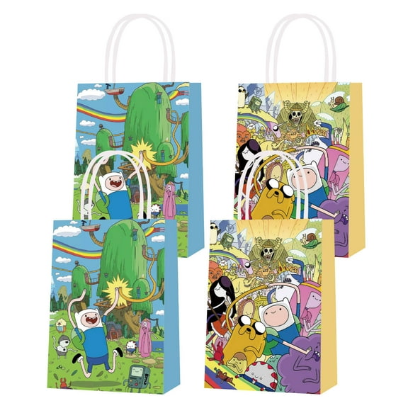 16PCS For Adventure Time Theme Birthday Party Bags,Party Favor Bags,Birthday Party Decorations With Handles Favor Bags Candy Gift Bags for Birthday Party