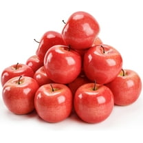 16PCS Artificial Red Apples, Fake Fruit Lifelike Simulation Apples for Home Kitchen Table Basket Decoration