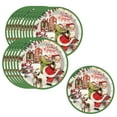 thumbnail image 1 of 16PCS Christmas Disposable Paper Plates – 7in Santa & Tree Party Tableware Set – Holiday Dinner Plates for Xmas, New Year, Winter Birthday or Party, 1 of 5