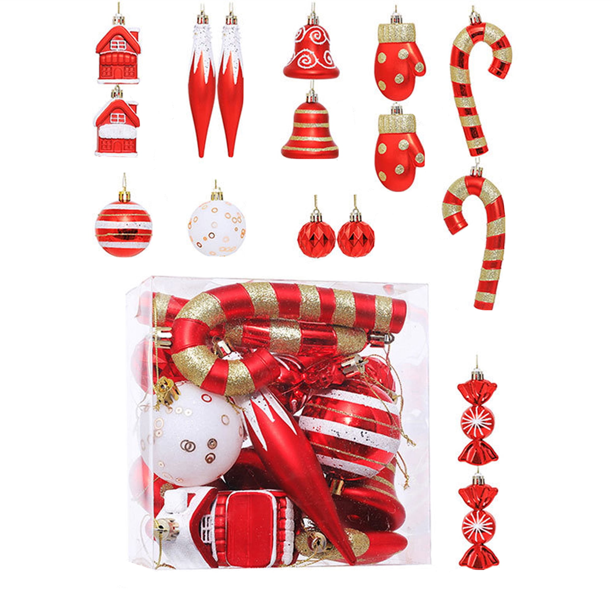 16PCS Christmas Lollipop Ornaments, Christmas Candies Ornament Xmas
