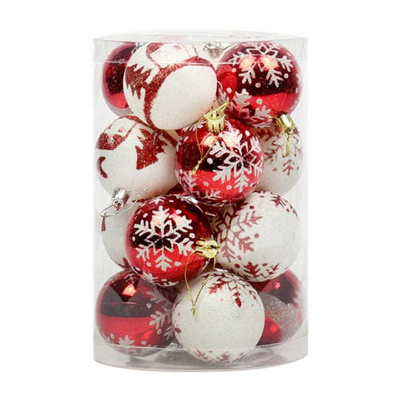 16PCS Christmas Tree Balls - Christmas Decorations for Room, Plastic Christmas Ball Ornaments Hanging Pendants Indoor New Year Christmas Party Tree Decoration Christmas Balls