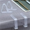 16PCS Clear Plastic Tablecloth Clips,Transparent Clear Tablecloth Clips