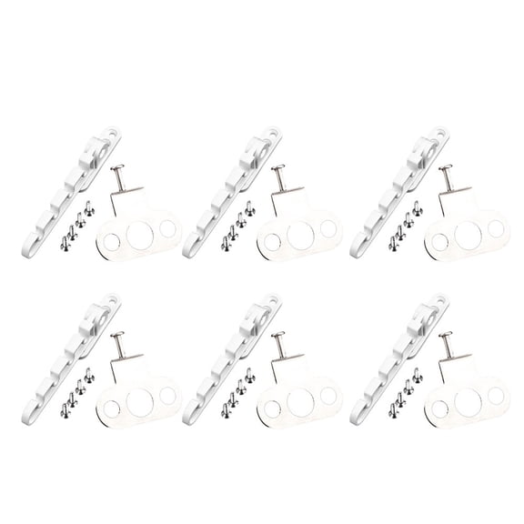 16PCS Door and Window Sash Limiter Latch Control Kit, Plastic and Mild Steel Construction to Maintain Air Circulation and Prevent Unauthorized Sash Opening (6PCS)