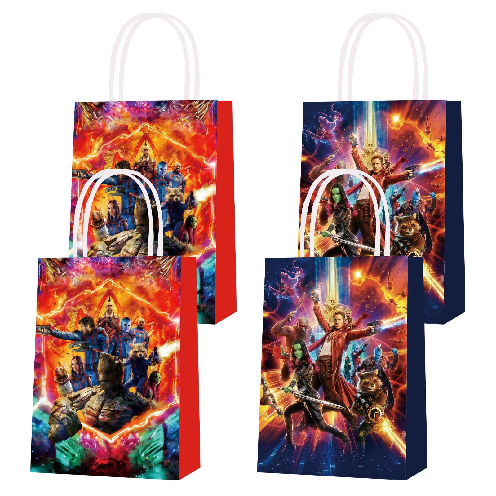 16PCS For Guardians of the Galaxy Vol Theme Groot Birthday Party Bags,Party Favor Bags,Birthday Party Decorations With Handles Candy Gift Bags Favor Bags for Birthday Party