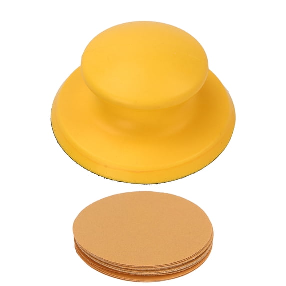 16PCS Hand Sanding Block Hook and Loop Round Shaped Anti Slip Handle ...