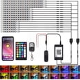 thumbnail image 1 of 16PCS Motorcycle LED Underglow Kit, APP Control Motorcycle LED Light Kits, Motorcycle RGB LED Strip Lights with Music Sync & Multiple Scene Modes, 12V Waterproof Motorcycle Underglow Lights, 1 of 8