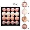 thumbnail image 1 of 16PCS Neutral Christmas Ornaments 2.36 Inch Textured Tree Decor, Shatterproof Matte Glossy Vintage Hanging Balls for Xmas Tree Holiday Party Wedding Decorations, 1 of 7
