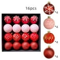 thumbnail image 1 of 16PCS Neutral Christmas Ornaments 2.36 Inch Textured Tree Decor, Shatterproof Matte Glossy Vintage Hanging Balls for Xmas Tree Holiday Party Wedding Decorations, 1 of 7