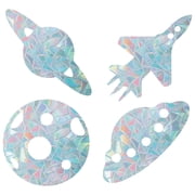 16PCS Planets Window Clings Anti Collision Space Rainbow Window Glass Alert Stickers