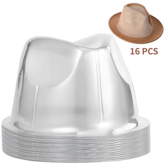 16 Pack PVC Hat Shapers for Baseball Caps  Lightweight & Portable Cap Shaper Insert, Deformation Resistant, Fits 22.4" Circumference Hats, Ideal for Travel & Storage
