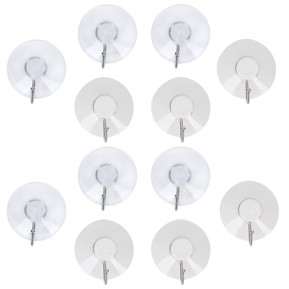 16PCS Powerful Transparent Suction Cup Hooks Non marking Self Adhesive Hook