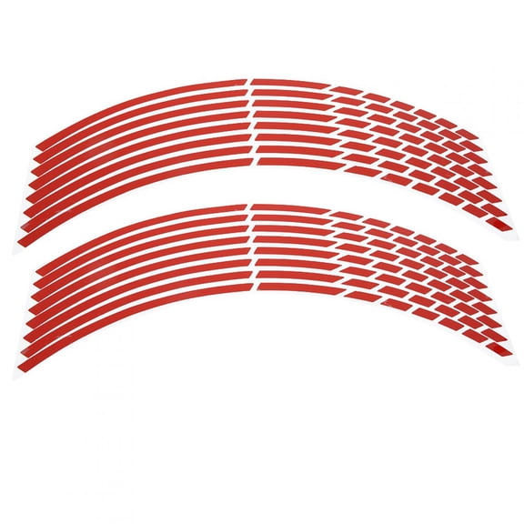 16PCS Red Reflective Wheel Strips for 16-18inch Bikes & Motorcycles, Stylish Safety Decor Enhance Your Ride