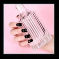 thumbnail image 1 of 16PCS Semi Cured Gel Nail Wraps, Solid Black Polish Strips, No UV Required Adhesive Nail Stickers, Long Lasting DIY Manicure for Women, 1 of 5