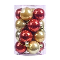 16PCS Shiny Pearly Christmas Ornaments - 6CM Glass Xmas Balls, Elegant Tree Decorations for Holiday & Party