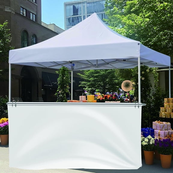 16PCS Stainless Steel Rotating Canopy Tent Poles - Adjustable Rails for 10x10 10x15 10x20 Pop Up Tents, Semi-Wall Hardware Only, Cross Bars Frame Kit