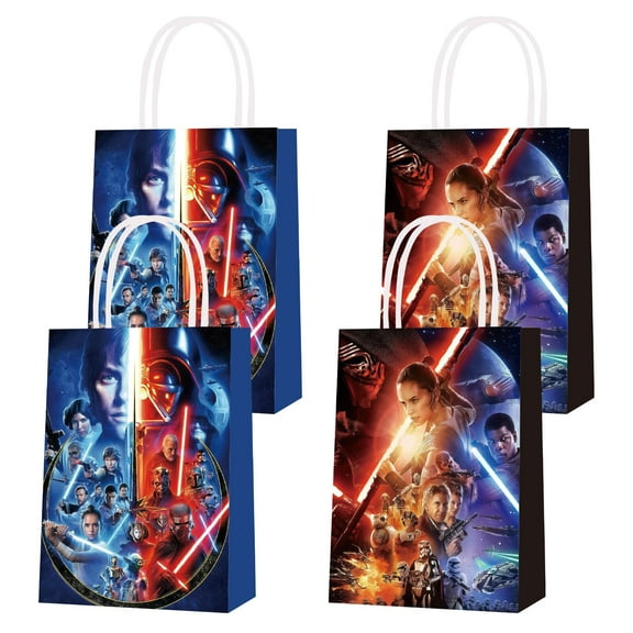 16PCS For Star Theme For Wars Party Transformers Bags,Mandalorian Party Favor Bags,Yoda Birthday Party Decorations,With Handles Favor Bags Candy Gift Bags for Adults Boy Girls Birthday Party