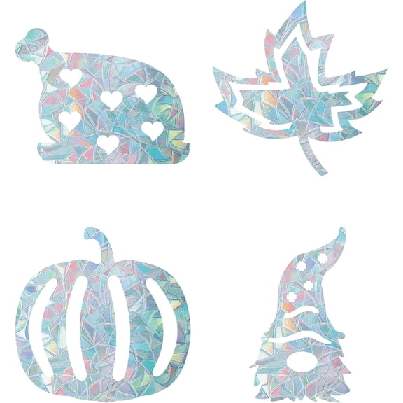 16PCS Thanksgiving Day Window Decals Rainbow Glass Sliding Door Sticker Gnome Signs Maple Leaf Pumpkin Clings Non Adhesive Vinyl Film Stickers for DIY Windows Autumns Harvest Fall Decor
