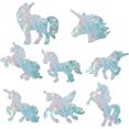 thumbnail image 1 of 16PCS Unicorn Window Clings Anti Collision Rainbow Window Glass Stickers for Birds Strike Decals Non Adhesive Prismatic Vinyl Film Home Decorations for Sliding Doors Windows Glass, 1 of 9