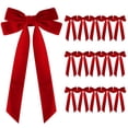 thumbnail image 1 of 16PCS Velvet Christmas Bows – Small Decorative Bows for Tree, Wreath, Gift Wrap, Candy Bags & Holiday Crafts – Reusable Ribbon Bows, 1 of 5
