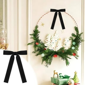 16PCS Velvet Ribbon Bows for Christmas Tree, Vintage Rustic Small Craft Bows Ornaments for Garland Wreath Gift Wrapping Candy Bags Party DIY Decorations