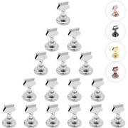 16PK Table Number Holders Place Card Holders 1.7 Inch Table Card Holders Steel Card Holders for Photos, Food Signs, Memo Notes, Weddings, Restaurants, BirthdaysSilver Silver