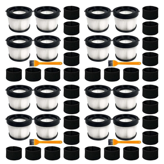 16Pack DCV5011H HEPA Filter for DCV501HB Cordless Handheld Vacuum, with 32 Foam Sleeve Filters & 4 Brush